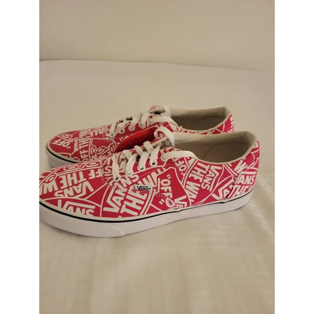 VANS Authentic OTW Repeat Mens 10 Slip Sneakers Red White Nwt